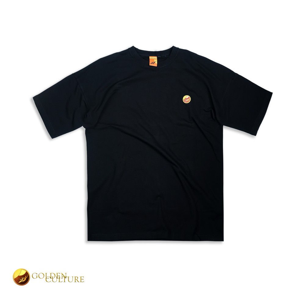 Golden Culture Oversized Premium Loop Cotton Boy T-shirt (Black)